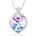 Sue's Secret "Infinity Love" Elegant Purple Heart Pendant Jewelry with Crystals from Swarovski, Mothers Day Gifts, Chain Style May Vary.