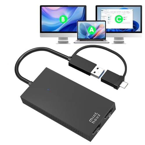 HDMI Splitter for Dual Monitors – USB-C/Thunderbolt 4K@30