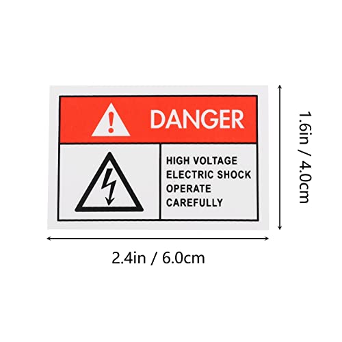 Hemobllo Sign, High Voltage Warning Label Electrical Warning Stickers Keep Off Sings (6Pcs), Assorted Color, 6X4X0.1CM - Image 2