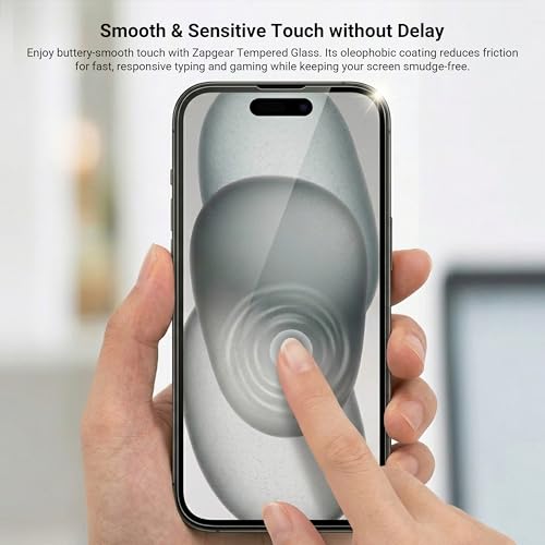Image of Premium Tempered Glass for iPhone 15 Pro | Edge-to-Edge Protection | 9H Military Grade Hardness | Dynamic Island Compatible | Bubble-Free HD Clear Screen Protector