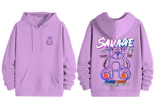 Image of Dagcros Hoodies Printed Fleece Lined Sweatshirts Casual Athletic Workout Pullover with Kangaroo Pocket for Men's