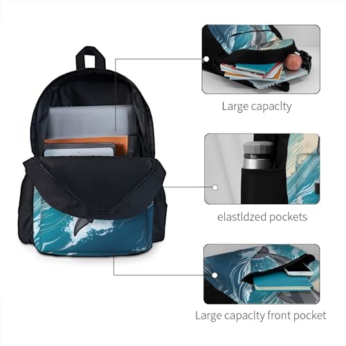 Dolphin Large Capacity Travel Backpack - Polyester Backpack,Multi-Functional Storage Bag4