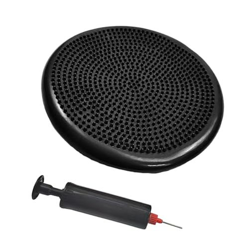 Menolana Balance Mat Stability Improve Sitting Posture Attention Wiggle Seat Flat Pad Yoga Mat for Yoga Exercise Gym Home Men Women, Black