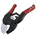 Aexit Manual Tool Cutters Black Red Handle Ratchet PVC Plastic Pipe Cutters Pipe Cutter