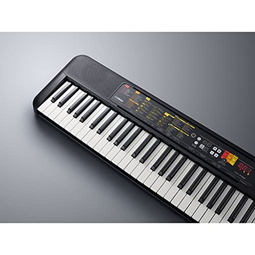 Yamaha PSR-F25 - Teclado digital portátil y compacto con 61 teclas, 144 voces de instrumentos y 158 estilos de acompañamiento, color negro