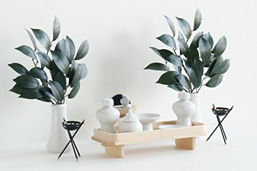 やまこう 神具セット 13品目 高杯仕様 木曽ひのき製 長膳付 小・中型 神棚 祖霊舎 に最適 土器セット