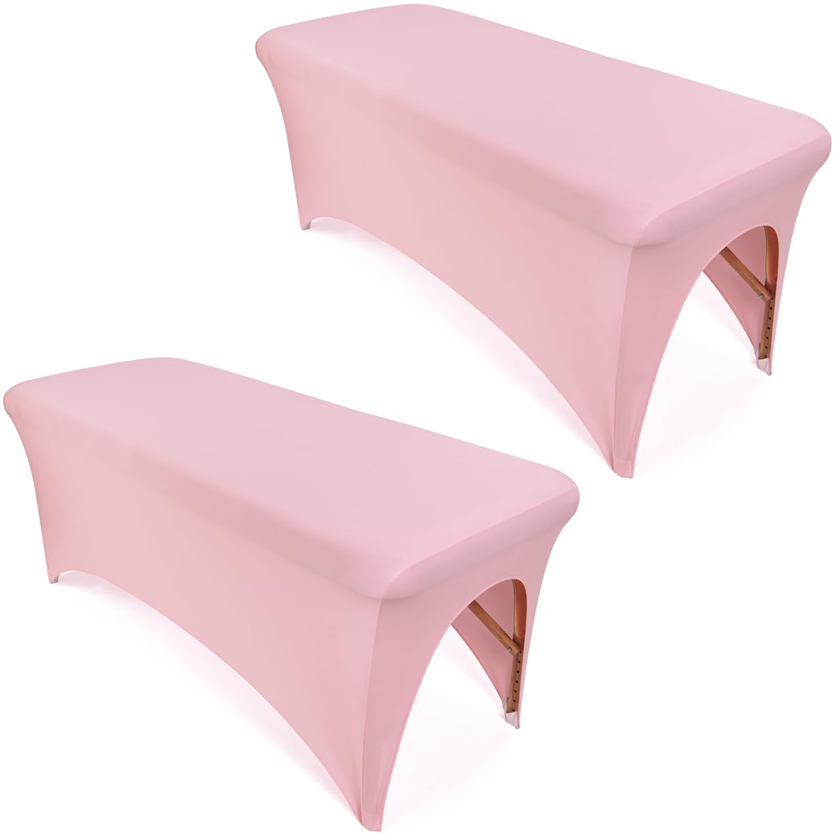 2pcs Pink Lash Bed Cover fitted for 6FT Lash Table or Massage Bed Lash Extension Bed Spandex Bed Cover Christmas gift(PINK,2)