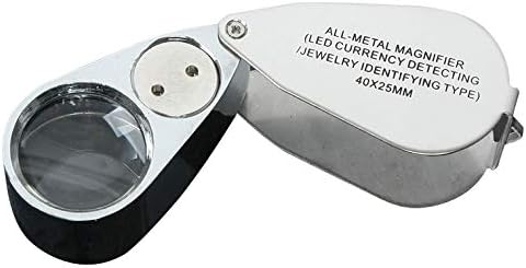 Lente D'ingrandimento Tascabile Interamente In Metallo 40X, Lente D - Foto 12