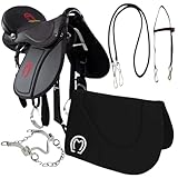 Sela para Cavalo Mangalarga + Kit Completo Pronta para Uso (Preto)