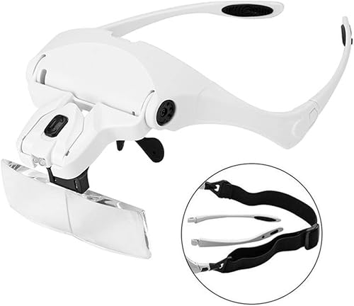 Miniatura 2 de ZCMEB - Lupa de cabeza portátil intercambiable con 2 lámparas y 5 lentes