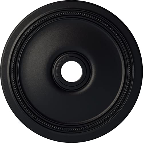 Image of Ekena Millwork CM24DISGS Diane Ceiling Medallion, 24 inchOD x 3 5 /8 inchID x 1 1 /4 inchP (Fits Canopies up to 6 1 /4 inch), Hand-Painted Steel Gray