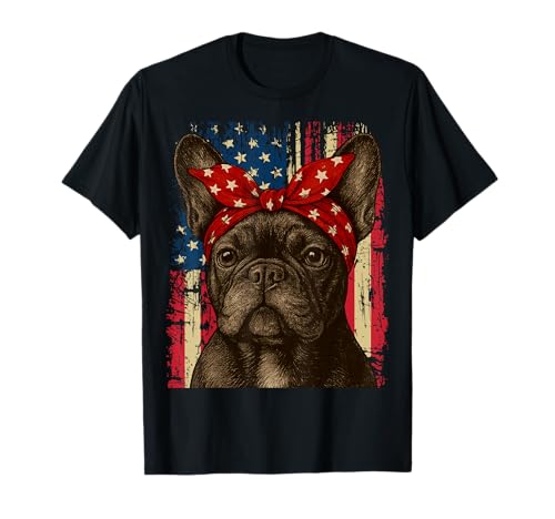 Frenchie 4 juillet Drapeau français USA Où est le Paw-ty T-Shirt