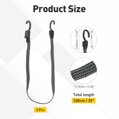 Corde élastique avec crochet PATIKIL sangle réglable 100cm 2Pcs