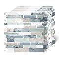 10-Sheet Peel and Stick Kitchen Backsplash Tiles, 3D Waterproof Self Adhesive Wall Tile Stick on Backsplash for Kitchen and Bathroom(Sage Green,12"×12")