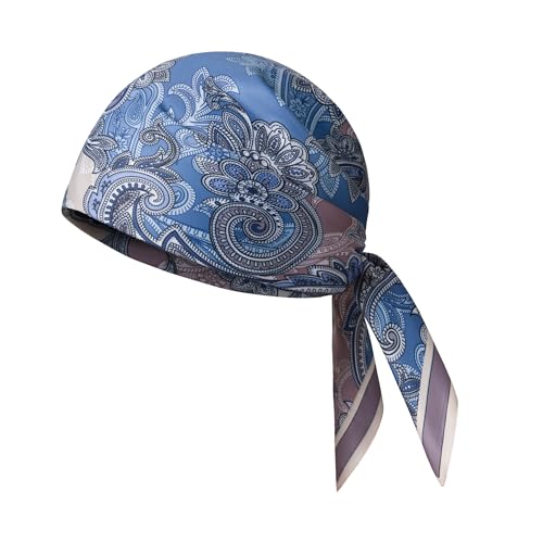 Mariorlsy Men's Double-Sided Silk Scarf Bandana 27.5" - Versatile Hip Hop Headwear Motorcycle Cycling Headband, Fashion Gift Wrap