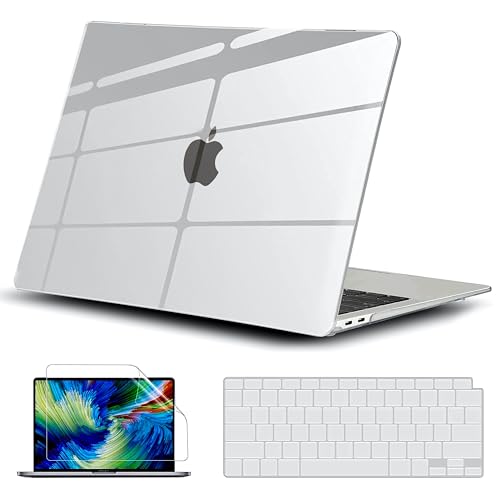 Image of Case Compatible with MacBook Air 13.6 inch 2025 2024 2023 2022 Release M4 A3240 M3 A3113 M2 A2681 Plastic Hard Shell Cover, Clear Case Only