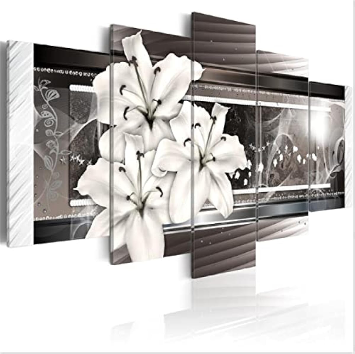 インポート正規品 ポスター イラスト リビングルームの装飾のためのキャンバス上の5ピースの蘭の写真壁の装飾のための写真家の装飾のための現代のキャンバス 絵画アートワーク 30x50cmx2 30x70cmx230x80cmx1額入り ホーム キッチン バーゲン Www Civilittee Hu Com