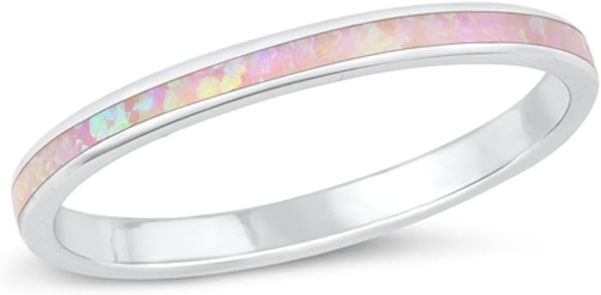 CHOOSE YOUR COLOR Sterling Silver Stackable Ring