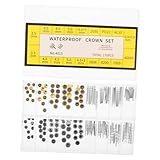 FRCOLOR 1 Caja Kit de Reparación de para Reloj con Extensor de Vástago y Barra de Accesorios de Cobre con Acabado Dorado y Plateado Caja para y Reemplazo Reloj de Pulsera