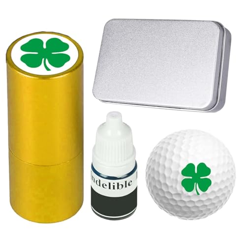 Identifica pelotas de golf con la plantilla de metal de marcación y alineación de putts