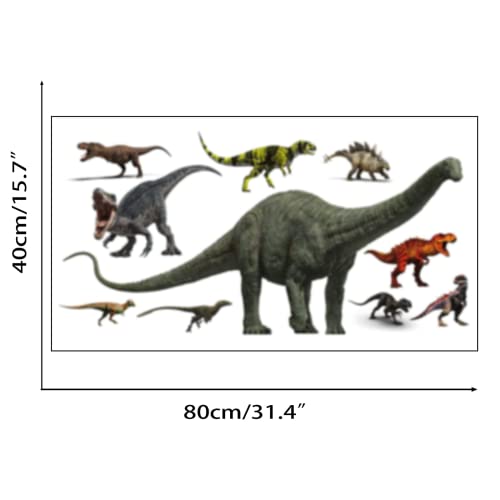 Dinosaur Wall Decals Large Size Vinyl Self-Adhesive Dinosaur Wall Decals Safe Waterproof For Boys Kids Adult Bedroom Living Room Nursery Classroom Bathroom Home Decoration(15.7"X31.4") #TOP5