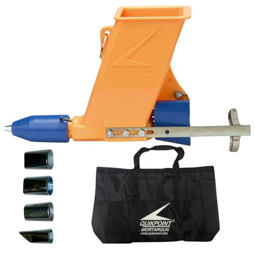 Quickpoint Mortar Gun Grout Applicator, Professional Drill-Powered Drill Mate Tool for Pointing, Tuckpointing, Brick & Stone - Quikpoint Drill-Mounted Mortar & Grout Gun for Masonry Applications by Piping Hot Art Works - Used condition - US$238.69