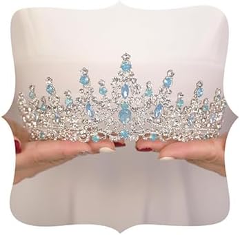 JWICOS Baroque Tiara and Crown for Women Vintage Wedding Headband Tiara Hair Accessories for Bride Birthday Prom Party