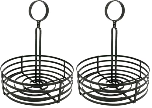 García de pou Panier Condiments 20X25 Cm Noir Fer - 1 unités (Lot de 2)