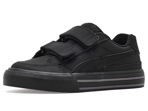 Puma Unisex-Child Court Classic Vulc Hook and Loop Shoes, Black-Cool Dark Gray AH25, Little Kid 1.5 by PUMA - Used condition - US$37.02