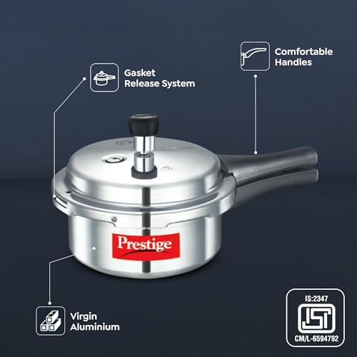 PRESTIGE POPULAR 5 LITER ALUMINUM PRESSURE COOKER - Thumbnail 5