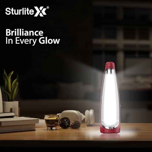 Image of Sturlite Pton 12W LED Portable Lantern| 2200mAh Rechargeable Li-ion Battery| Upto 15Hrs Long Battery Back Up| 360 Light Spread & Knob for Brightenss Adjustment LED Lamp - (Pack of 1)