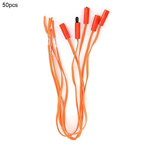 Nikou Kabel zapłonnika - 50 szt., 30 cm, 100 cm, 200 cm, 300 cm, przenośny bezprzewodowy pilot zdalnego sterowania, elektroniczny kabel do fajerwerków, odporność na zużycie (30 cm)