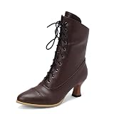 Brown Victorian Boots For Women 2026,Lace Up Vintage...