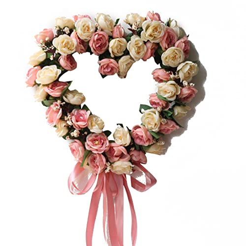 Vintage Art Simulation Rose Flowers Wreath...