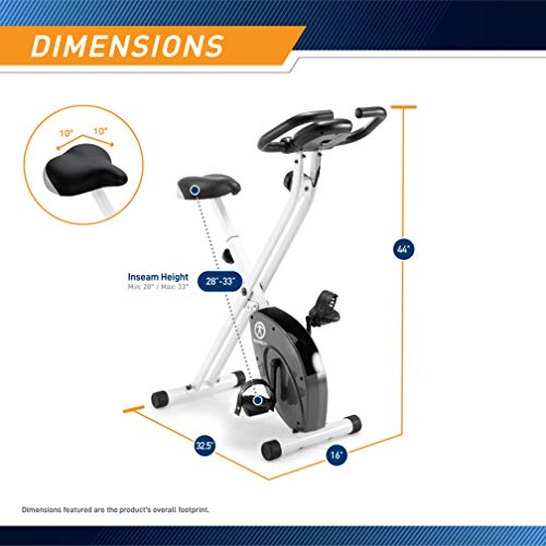 Marcy Foldable Exercise Bike with Adjustable Resistance for Cardio Workout and Strength Training NS-652 by MARCY - Image 2