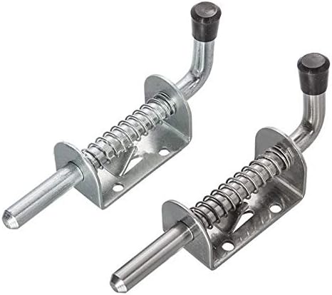 TOOLSTAR Spring Latch, 12 x 120mm Iron Door Hinge Spring Bolt Gate Security Mechanical Equipment for Gates Stables - Image 4