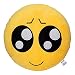 EvZ 32cm Emoji Smiley Emoticon Yellow Round Cushion Stuffed Plush Soft Pillow