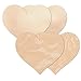 Nippies Creme Heart Waterproof Adhesive Fabric Nipple Cover Pasties Size C