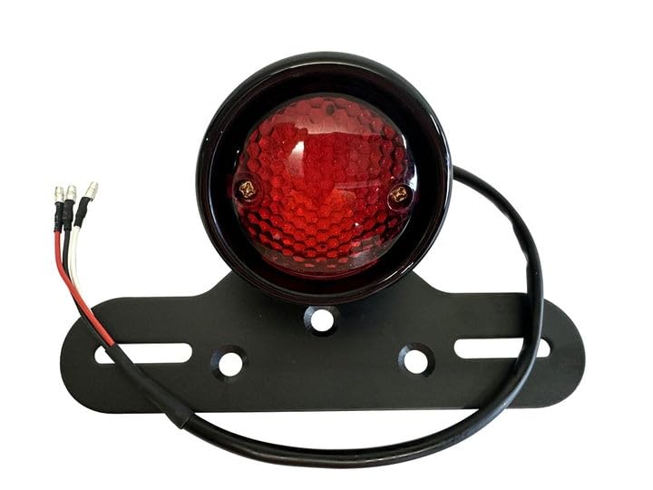 Bike Tail Light, 12V Universal Motorcycle LED Retro Red Rear Stop Light License Bracket Taillight Running Light for YZF R 15 S-image-14
