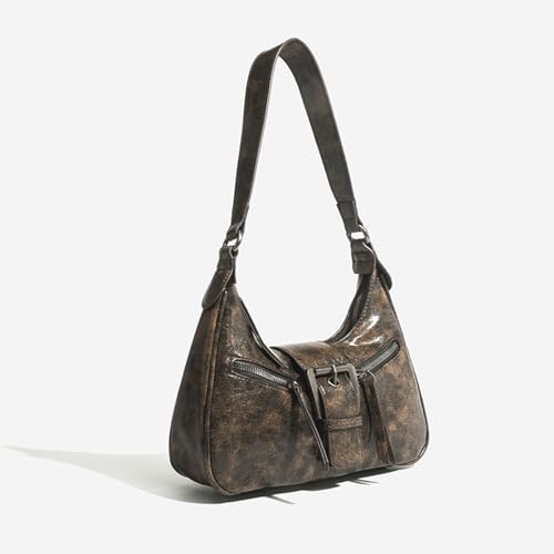 Image of Women's Y2K Purse Shoulder Bag Top Handle Handbag Small Punk Hobo Clutch Purses Bags Trendy Trendy Leather Buckle Punk Purses