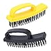 Steel Wire Brush Set, 2-Pack Industrial Rust Removal & Polishing Brush for Metal, Kitchen Tools, and Hard-to-Reach Areas – 6.5 x 3 inch, Ergonomic Plastic Handle