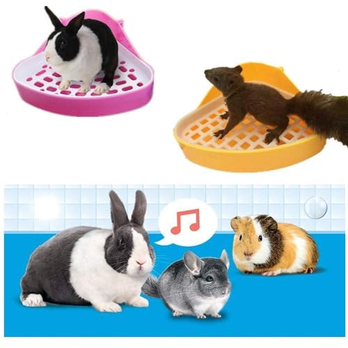 Litière d'angle pour hamster et petits animaux de compagnie, bac propre et compact - 6