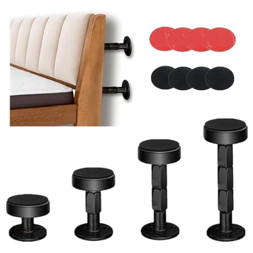 CAASFOOY Stabilisateurs pour tête de lit, 4 pièces, outil pour tête de lit, cadre fileté,...