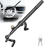 ANCHTEK Steering Wheel Lock Anti-Theft Car Device with Adjustable Length Locking Universal Fit for Cars Trucks Vans and SUVs (Black)