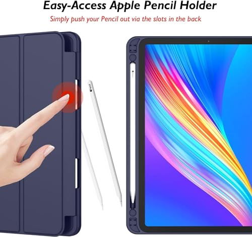 iMieet iPad Pro 13 Inch Case (M5/M4) 2025/2024 with Pencil Holder, Trifold Stand Smart Case with Soft TPU Back, Auto Wake/Sleep (Dark Blue) by iMieet - Image 7