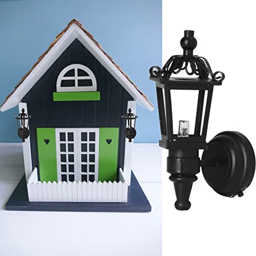 SPYMINNPOO Puppenhaus Wandleuchte 1:12 Puppenhaus LED Wandleuchte Metall Simulierte DIY Miniatur Wandleuchte Puppenhaus… – Bild 3
