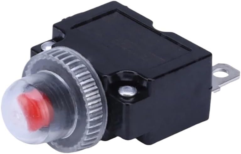 Thermal Switch Overload Protector Push Button 3A,4A,5A,6A,7A,7.5A,8A,10A,15A,18A,20A,25A,30A Circuit Breaker+Waterproof Cover(15A)