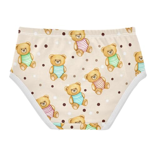 Cute Bear Yellow Toddler Girls's Underwear 2T 23022022