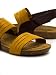 Sandalias de Cuero Fabricadas en España Yokono Beach 142 Mostaza Marrón -...
