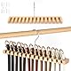 Raxfekro Gürtelhalter Holz, Gürtel Aufbewahrung mit 14 Schlitzen, Gürtelaufhänger Schrank Geeignet für Gürtel und Krawatten, Spart Platz im Kleiderschrank(38 * 6 * 1.8cm)